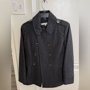 Women’s Kenneth Cole Reaction Charcoal Double-Breasted Peacoat